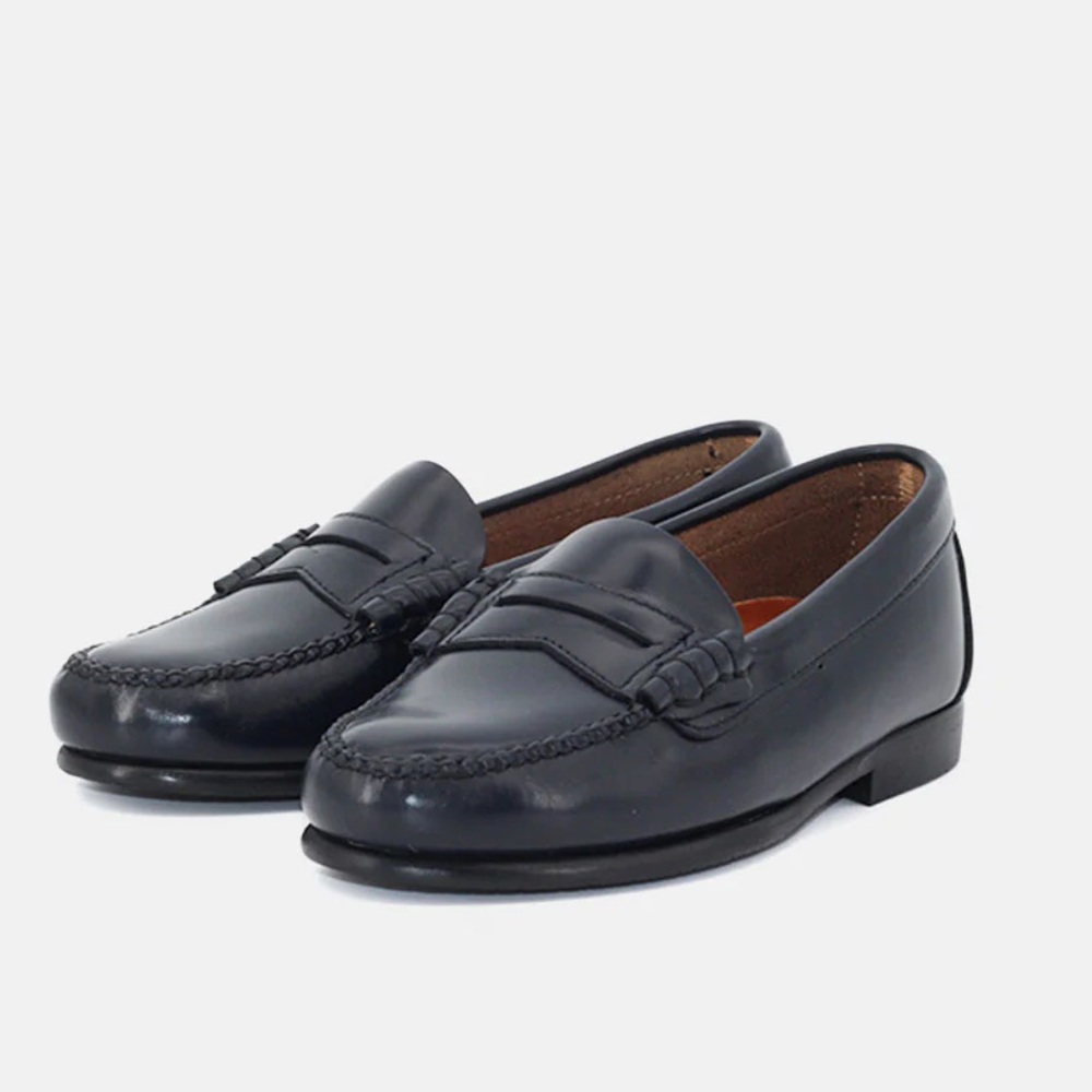 Blue Leather Spanish Castellanos Loafer Shoes for Boys size 29 (US 11.5)